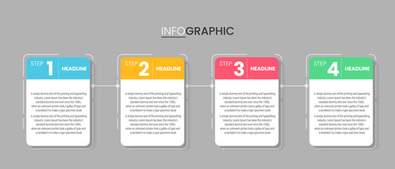 vector Business Infographic design template , Process timeline chart , number options