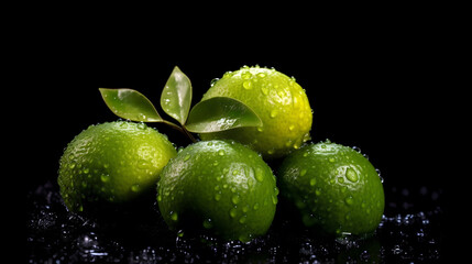 A close up of lemon with water droplets