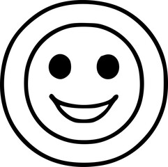 smile face with smile eyes emoticon line icon, outline vector sign, linear manner pictogram isolate on white. Emoji smiley symbol, logo illustration. Editable stroke
