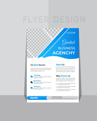 Creative and clean modern business flyer design. 