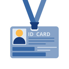 Identity card with personal information about person. Vector illustration on white background.