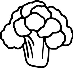 Broccoli line icon, outline vector sign, linear pictogram isolated on sign, symbol, vector, art