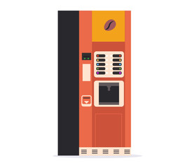 Coffee machine drink isolated concept. Vector design graphic illustration