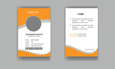 ID Card Template | Office Id card | Employee Id card for your company

