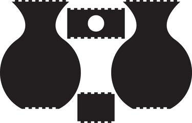 Wooden vase for flowers. Laser cut file. Constructor. 3mm