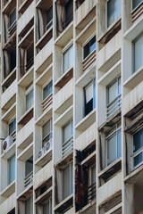 Close-up of a typical facade in Beirut, Lebanon