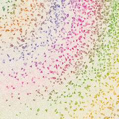 Abstract geometric background. Astonishing scattered low poly triangles with colored gradient. Authentic vector illustration.