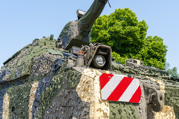 Panzerhaubitze 2000 (PzH 2000) armored howitzer, german 155 mm self-propelled howitzer developed by...