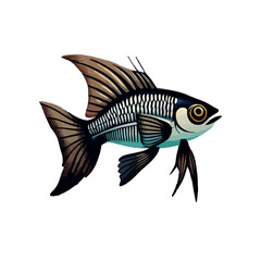 fish illustration. white background vector
