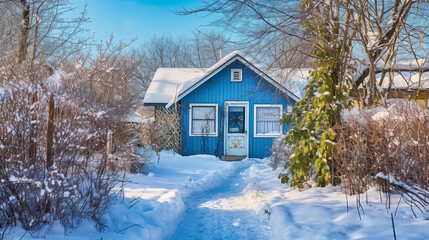 detached house in the country, living in a rural area, dreamlike living in your own home, off the beaten track in the country, country life, winter and snow, dreamlike winter day