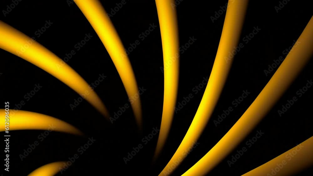 Poster rotating 3d lines on black background. design. tubes move in rotating whirlpool on black background.
