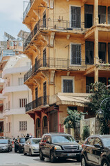Beirut, Lebanon — 24.04.2023: Old houses in the Achrafieh district in Beirut