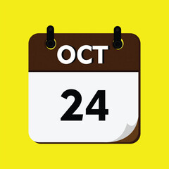 calendar with a date of the year, calendar with a date, 24 october icon, new calender, calender icon