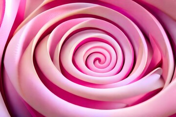 Abstract spiral art background with pink tones. Created with generative Ai technology.