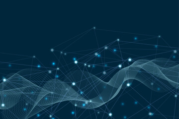 Abstract colorful flowing wave curved lines, Social network communication, technology curve line background. Design used for technology, science, banner, template, wallpaper, business and many more.