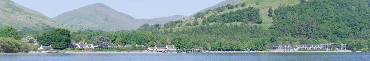 Luss viewed from the open water at Loch Lomond