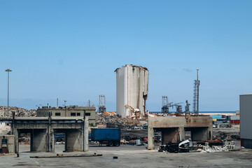 Beirut, Lebanon — 24.04.2023: Area of the massive explosion in the Port of Beirut, on August 4th 2020.. © Andrei Antipov