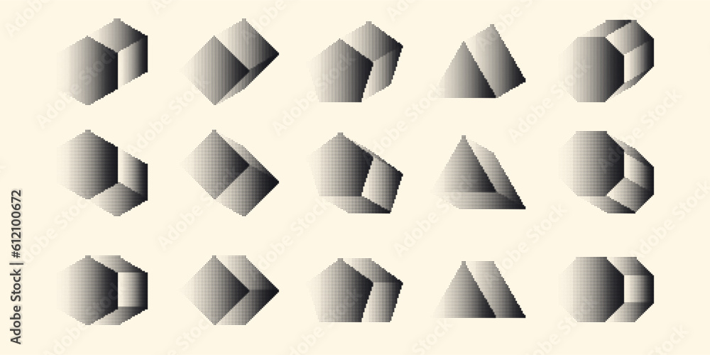 Aufkleber a set of geometric shapes and elements. collection of abstract images for design.