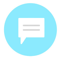 Fototapeta premium Single icon of chat bubble, simple design of chat bubble icon, chat symbol, talk sign