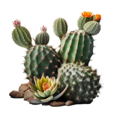 Foto op Canvas cactus isolated on transparent background. transparent background, Png file © Maria