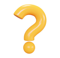 3d yellow question mark. Faq problem solution symbol. Vector illustration on isolated background. © Игорь Жуков