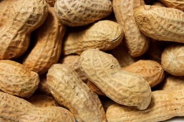 Erdnüsse mit Schale, Hintergrund, Textur, Wallpaper