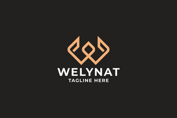 Fototapeta premium Welynat Letter W Pro Logo Template 