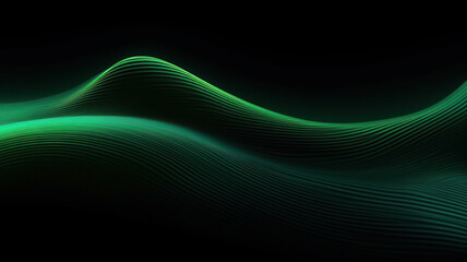 Modern Abstract Design with Green Blurred Lines