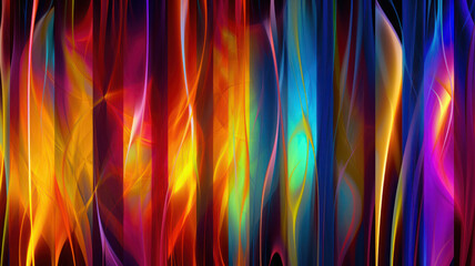 Abstract Artwork Featuring Colorful Light Patterns