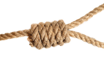 Lynch rope noose for hanging isolated on white
