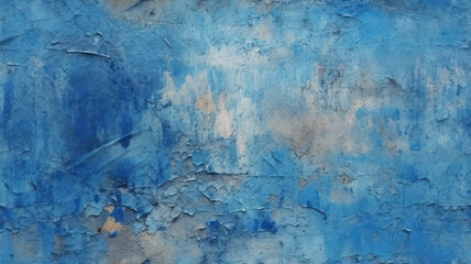Old concrete wall with grainy texture in blue