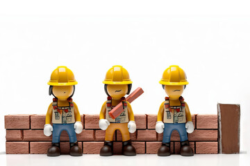 Construction crew illustrated using generative ai
