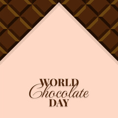 World chocolate day, Illustration design of greeting poster or social media post for world chocolate day