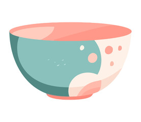 Gourmet meal in crockery bowl