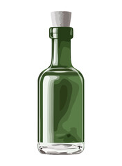 wine bottle icon reflects nature freshness