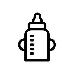 Baby Bottle Icon - Thin line icon - Nursery - EDITABLE STROKE - EPS Vector