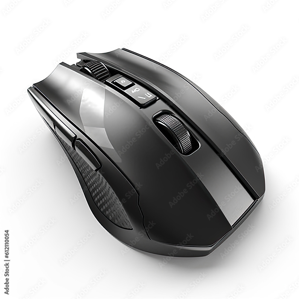 Leinwandbilder wireless computer mouse isolated on white background generative ai
