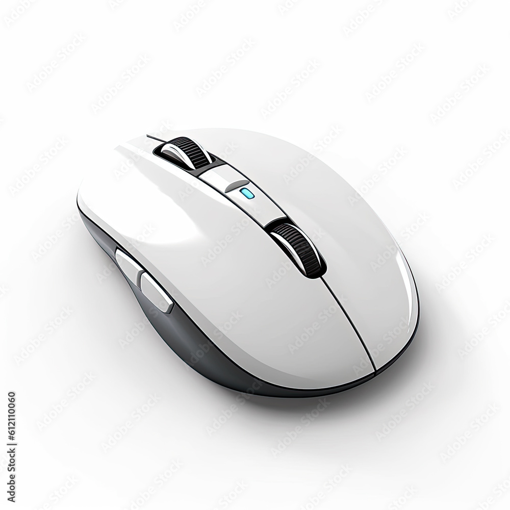 Aufkleber wireless computer mouse isolated on white background generative ai