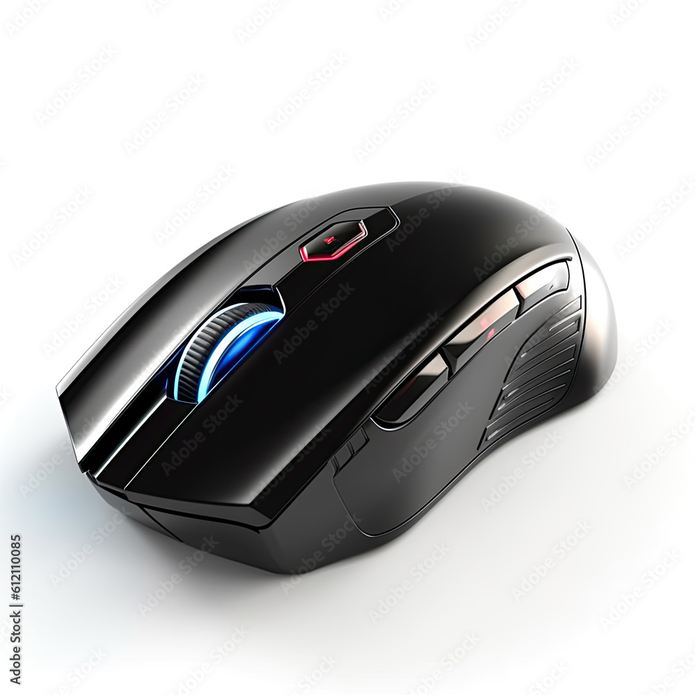 Aufkleber wireless computer mouse isolated on white background generative ai