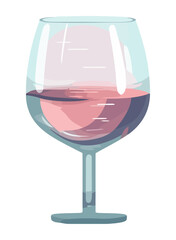 Crystal wineglass symbolizes luxury