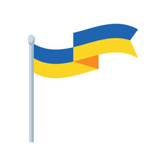 The flag of Ukraine. Vector  