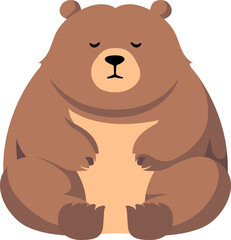 sleeping bear cartoon cute