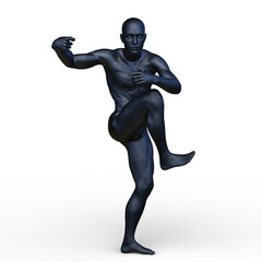 ポーズをとる男性