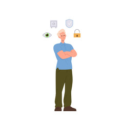 Basic human needs vector illustration of young man prefers banking investment, financial literacy