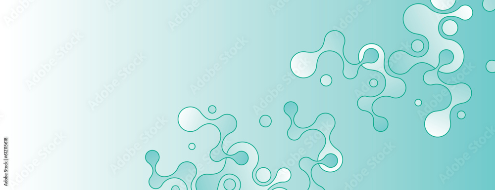Aufkleber abstract vector design with geometric connect molecules creative graphic shapes medicine and biology