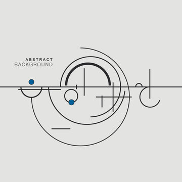 Vector Lines Circle Shpes. Technology Spiral Design Element. Abstract Geometric Illustration