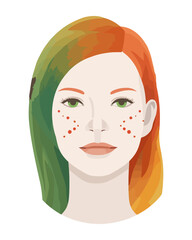 Beautiful woman with modern hairstyles and fashion