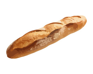 Freshly baked baguette, a gourmet meal