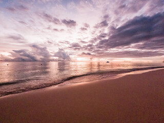Fototapeta na wymiar amazing tropical beach at sunset