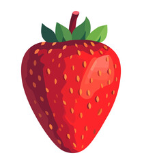 Ripe strawberry heart, fresh nature gourmet dessert